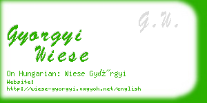 gyorgyi wiese business card